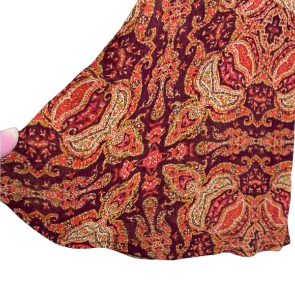 SANCTUARY LYRIC BELL SLEEVE SUNSET BOHO TIE NECK MEDALLION TOP S - Picture 5 of 8